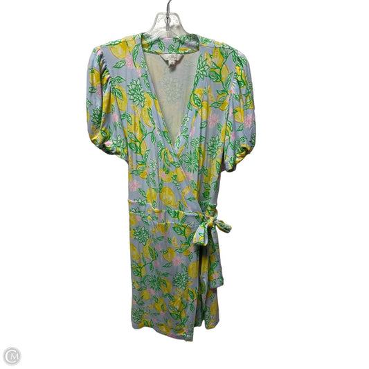 Dress Designer By Lilly Pulitzer In Blue & Yellow, Size: Xl