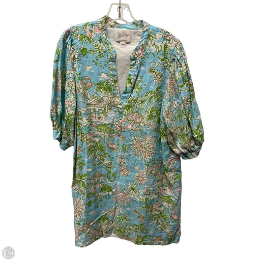 Dress Designer By Lilly Pulitzer In Blue & Green, Size: Xl