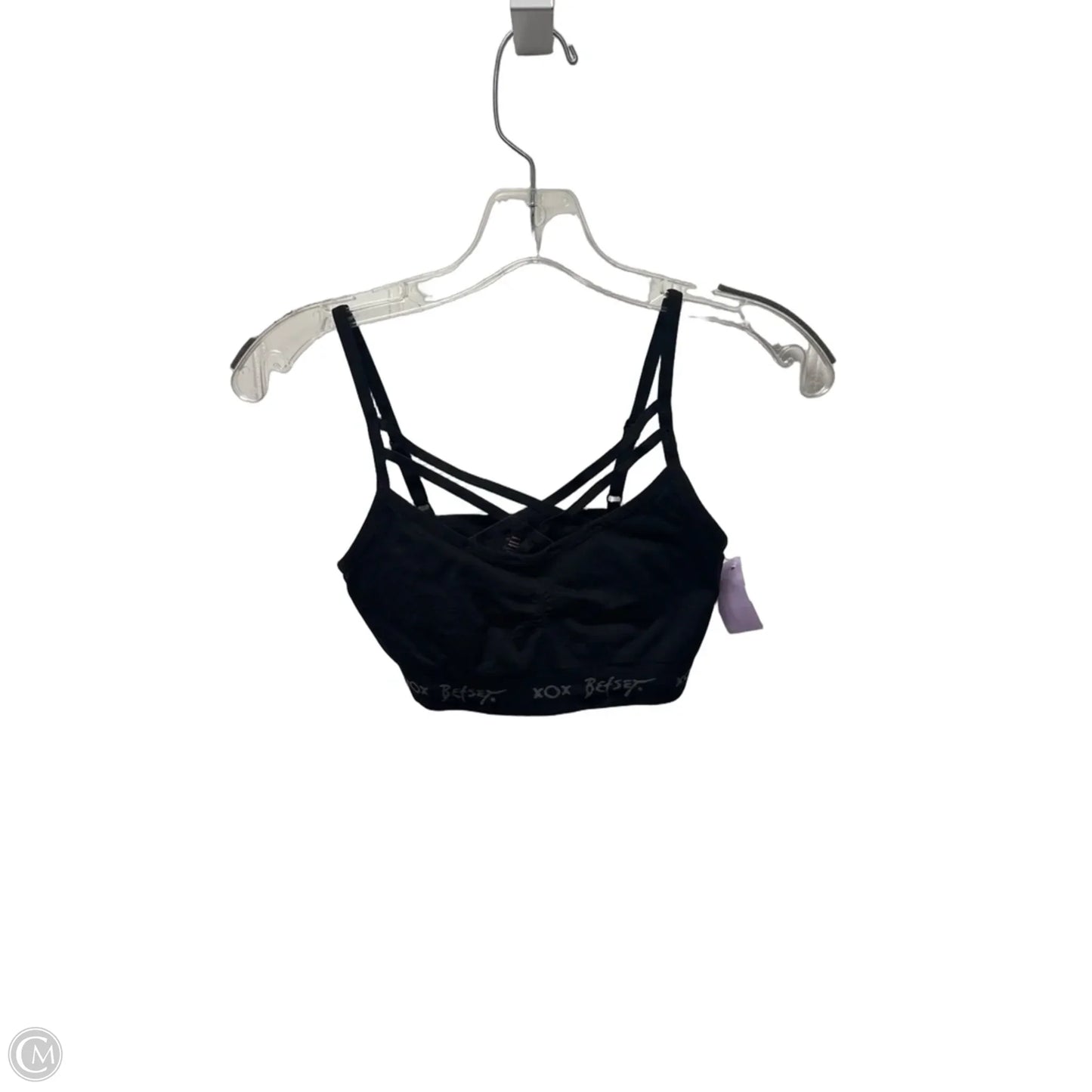 Athletic Bra By Betsey Johnson In Black, Size: S