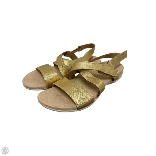 Sandals Flats By Vionic In Gold, Size: 9