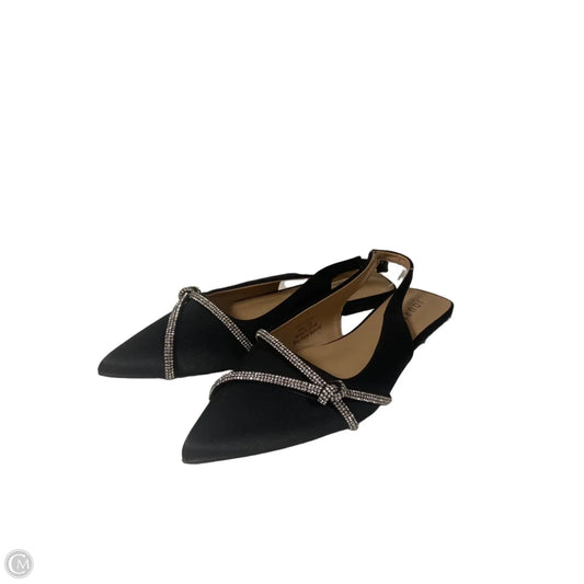 Shoes Flats By Clothes Mentor In Black & Silver, Size: 8.5