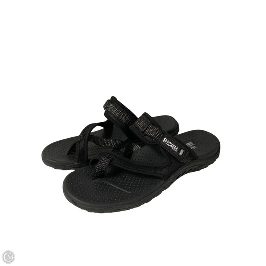 Sandals Flats By Skechers In Black, Size: 10