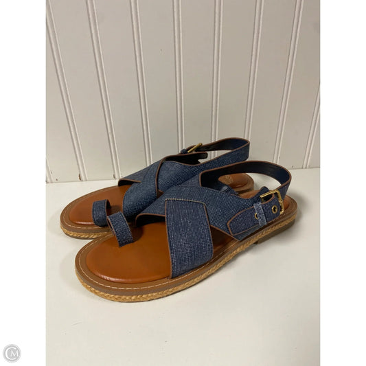 Sandals Flats By Vince Camuto In Blue Denim, Size: 6.5