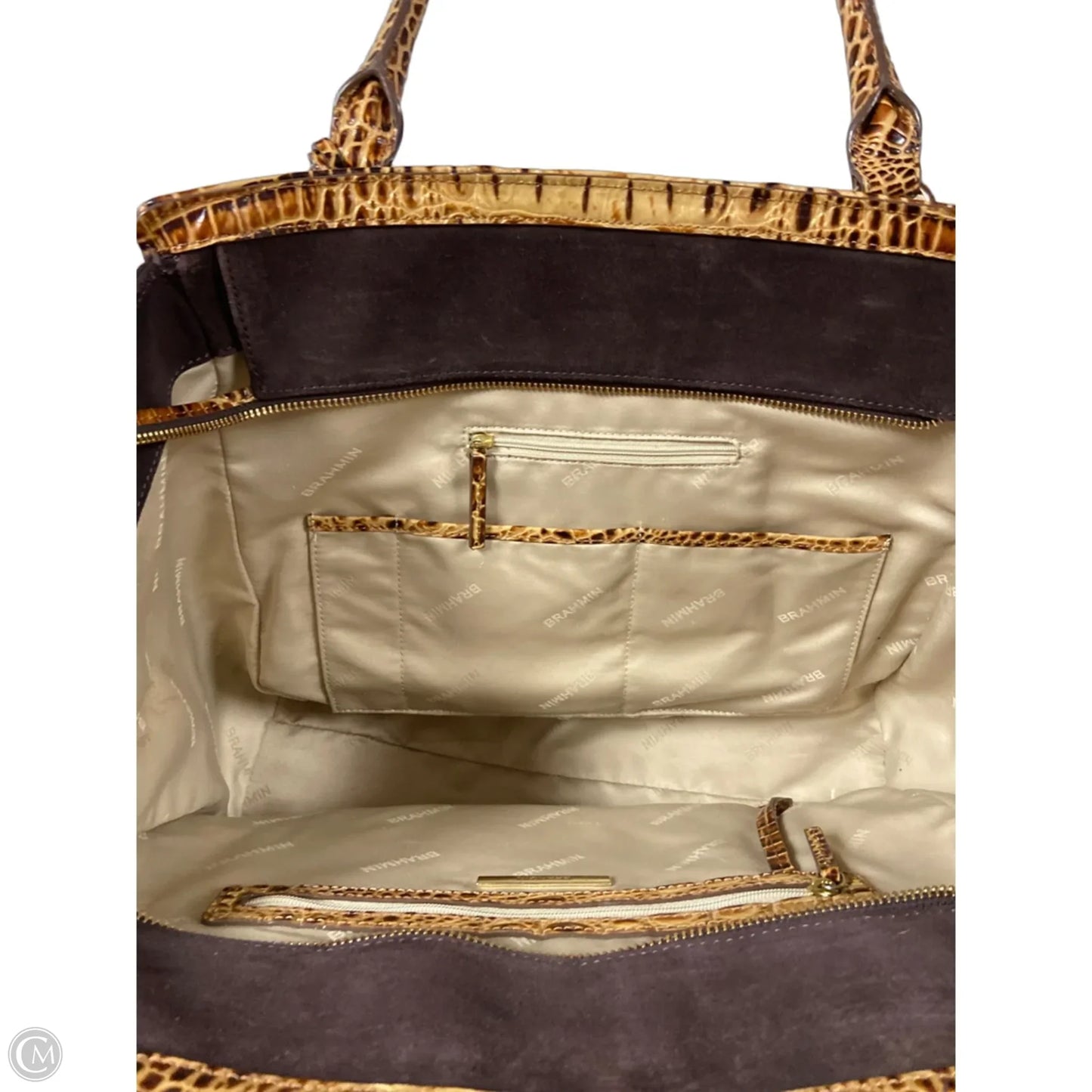 Handbag Designer By Brahmin, Size: Large