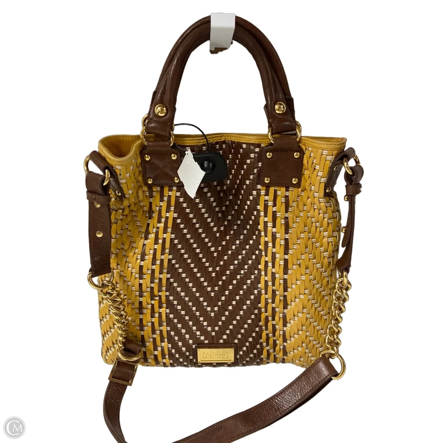Handbag Leather By Badgley Mischka, Size: Medium