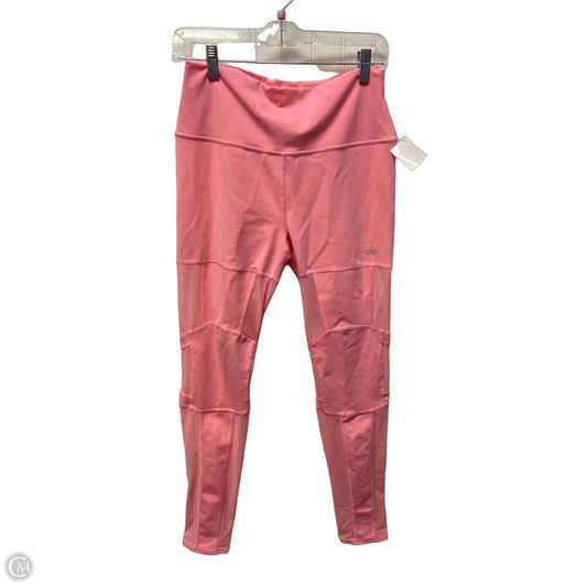 Athletic Leggings By Alo In Pink, Size: L