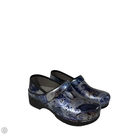 Shoes Heels Block By Dansko In Blue & Grey, Size: 9.5