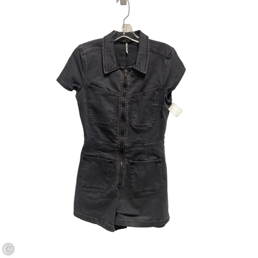Romper By Free People In Black Denim, Size: S
