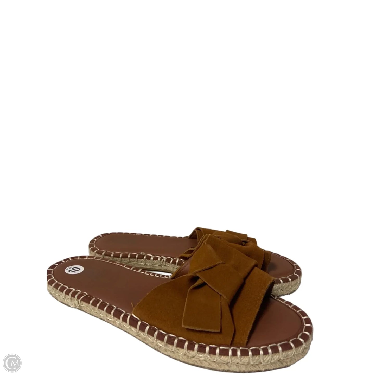 Sandals Flats By Clothes Mentor In Brown, Size: 10