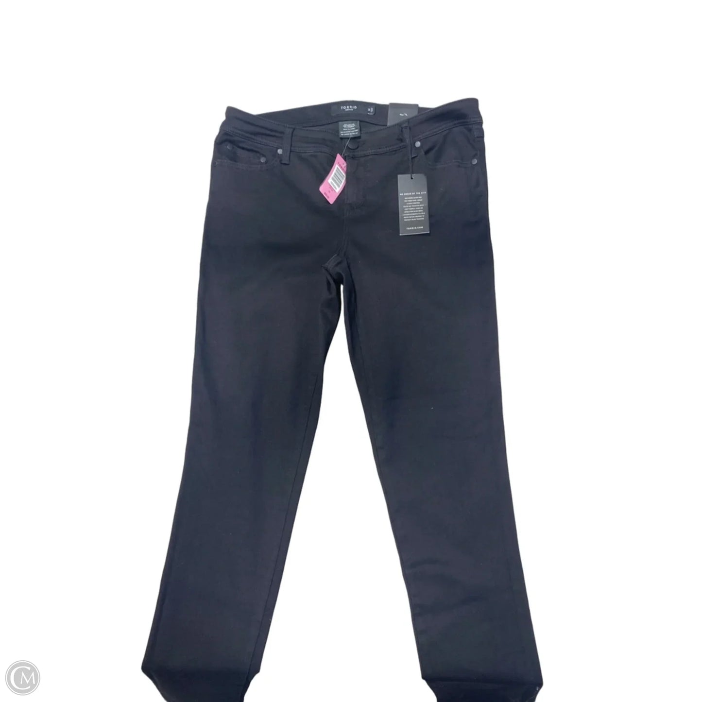 Jeans Straight By Torrid In Black Denim, Size: 14