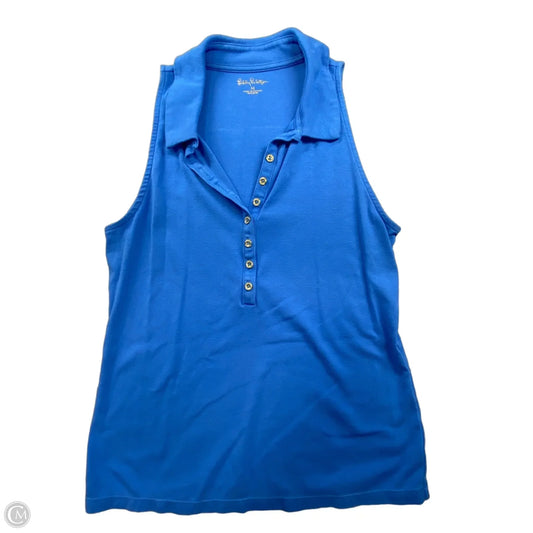 Top Sleeveless Designer By Lilly Pulitzer In Blue, Size: M