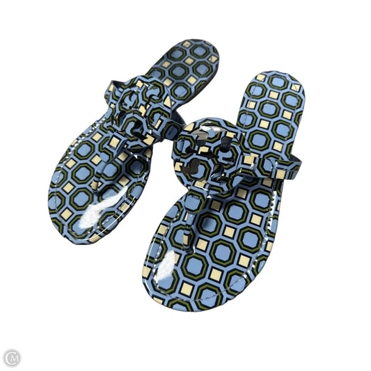 Sandals Designer By Tory Burch In Blue & Green, Size: 8.5