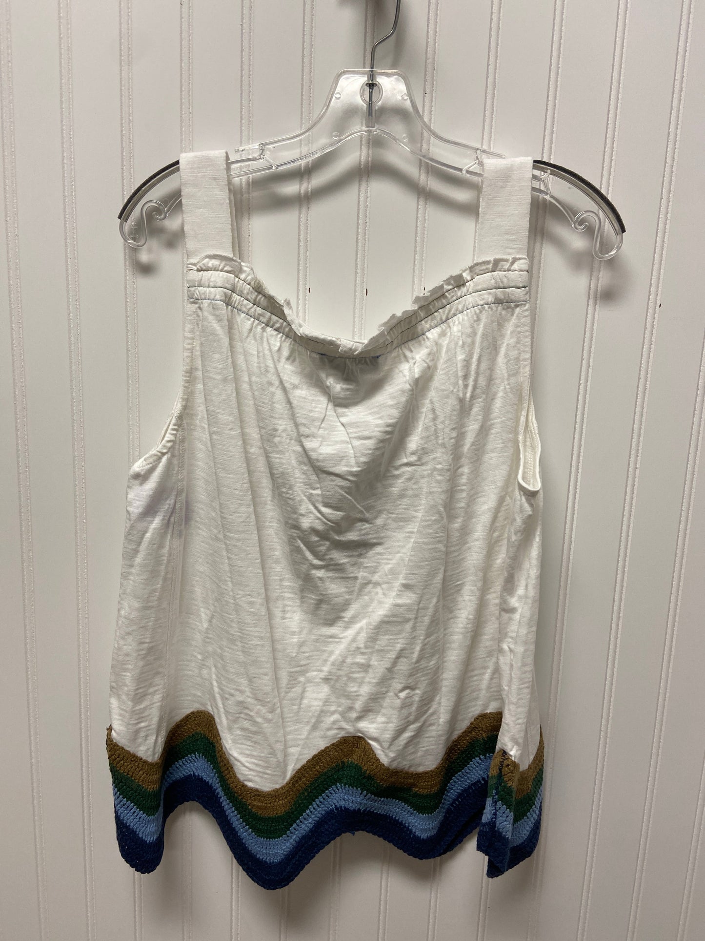 White Top Sleeveless Democracy, Size M