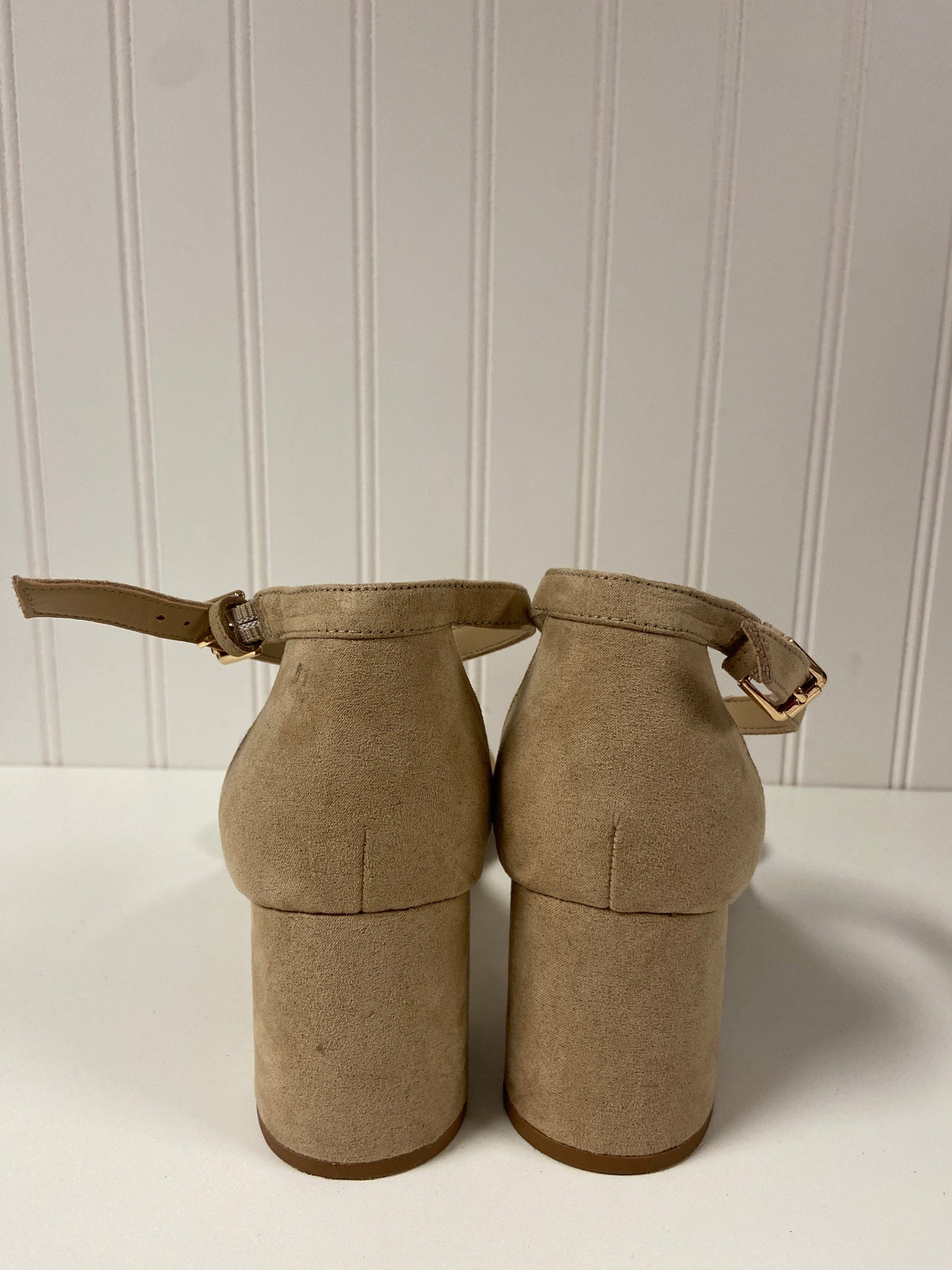 Beige Sandals Heels Block Xappeal, Size 9