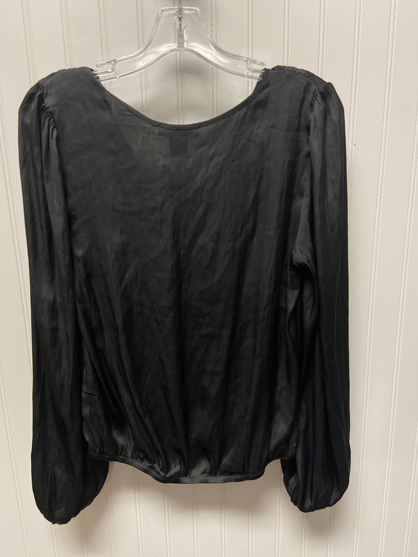 Black Blouse Long Sleeve Clothes Mentor, Size L