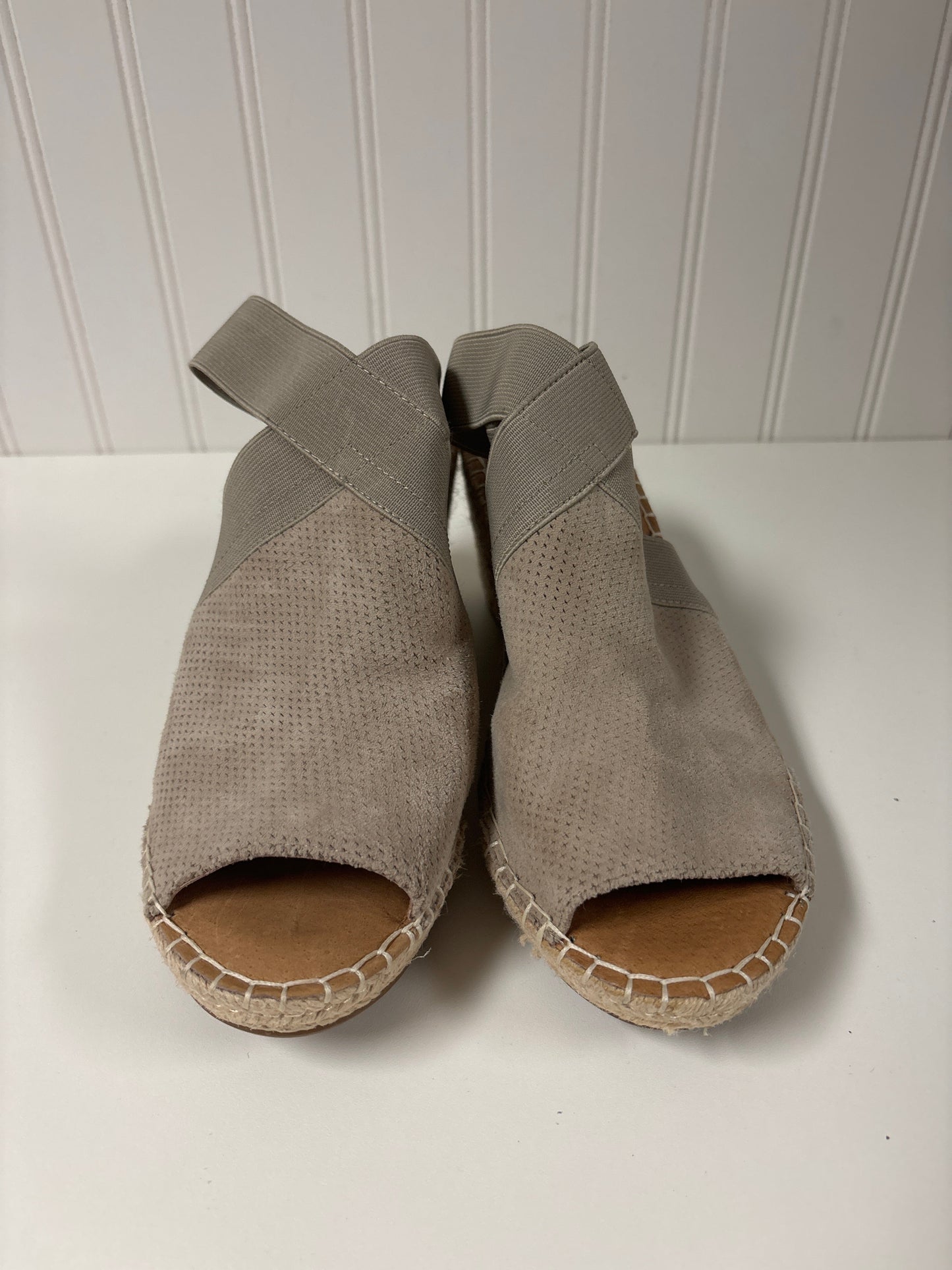 Taupe Sandals Heels Wedge Gentle Souls, Size 8