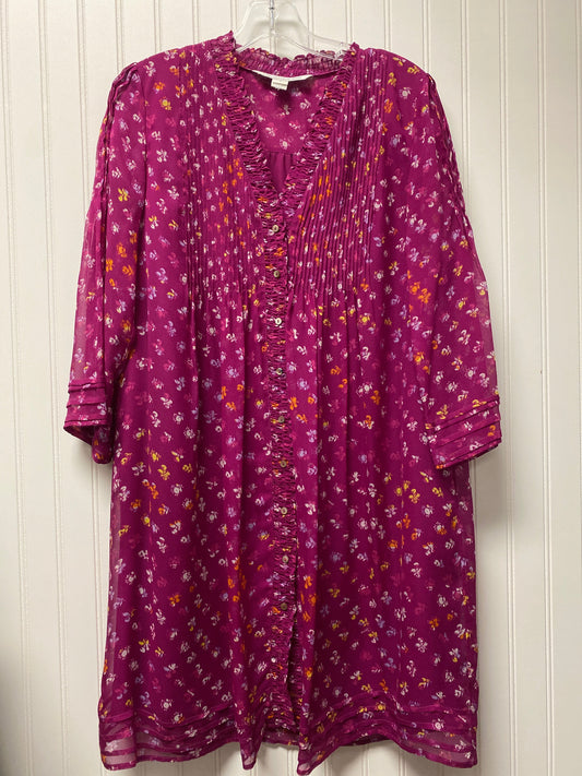 Purple Dress Designer Diane Von Furstenberg, Size S