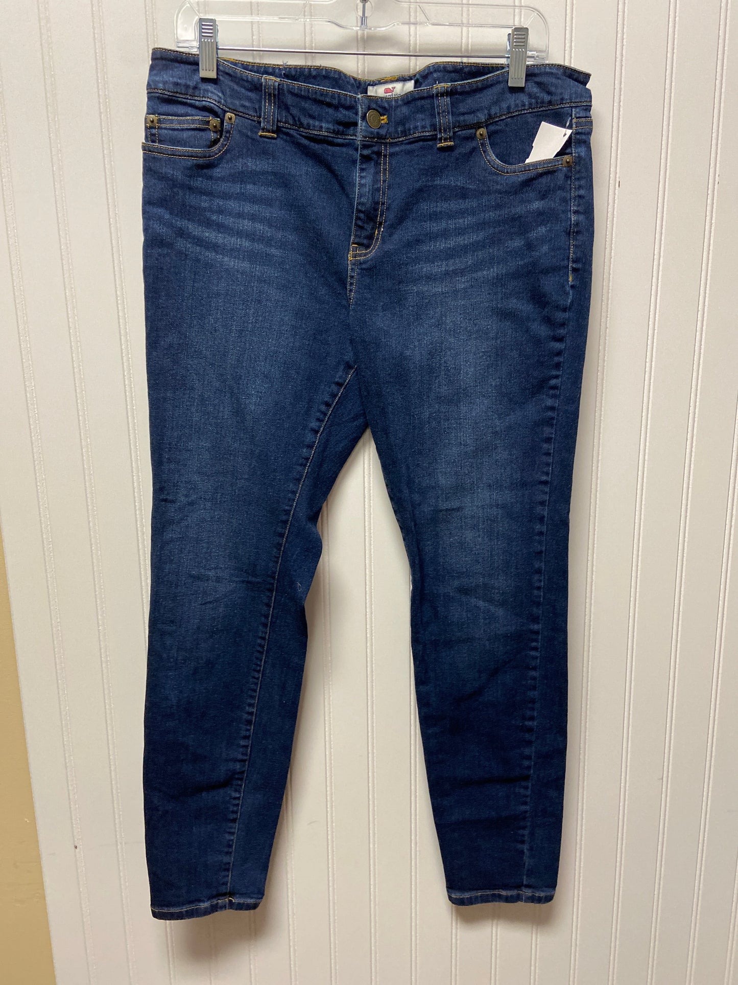 Jeans Straight By Vineyard Vines In Blue Denim, Size: 12