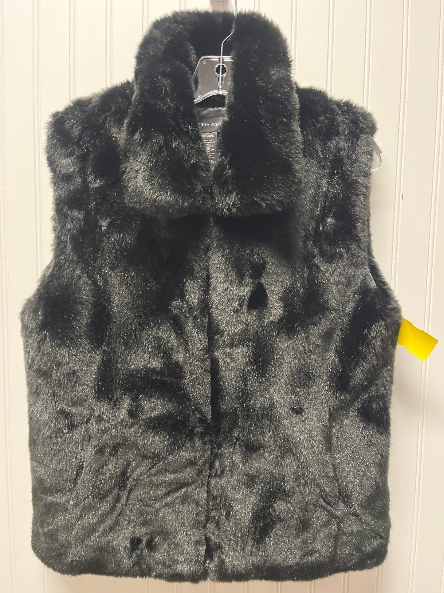 Vest Faux Fur & Sherpa By Saks Fifth Avenue In Black, Size: M