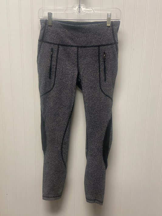 Athletic Capris By Lululemon In Black & White, Size: S