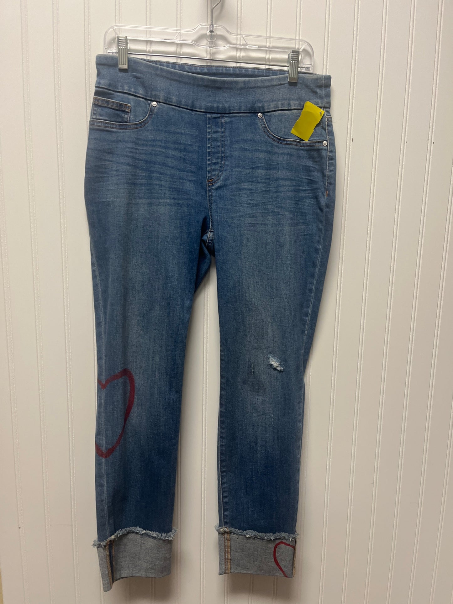 Jeans Cropped By Chicos In Blue Denim, Size: 4