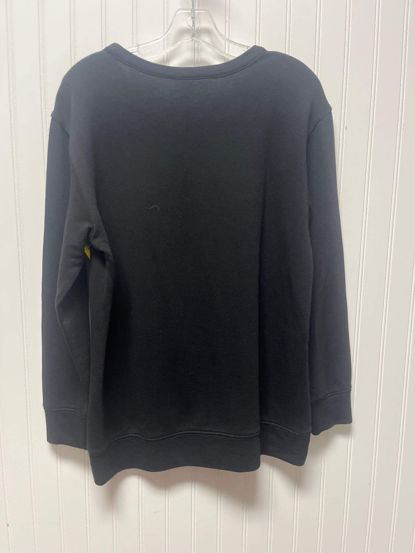 Sweatshirt Crewneck By Chicos In Black, Size: M