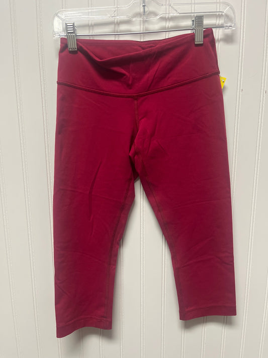 Athletic Capris By Lululemon In Red, Size: S