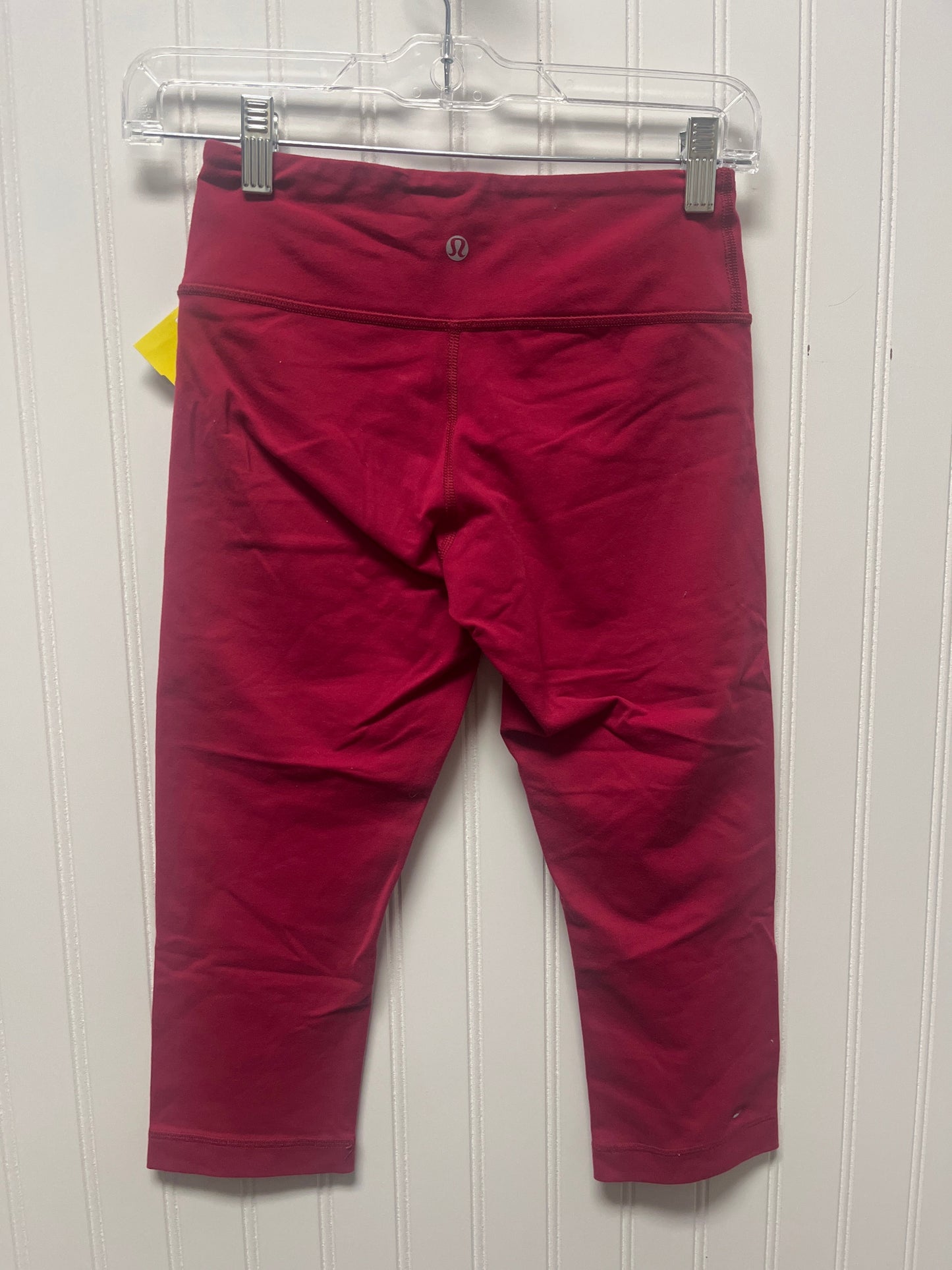 Athletic Capris By Lululemon In Red, Size: S