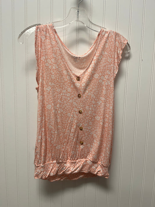 Top Sleeveless By Loft In Peach, Size: Xsp