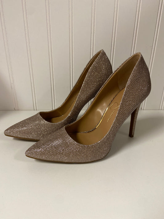 Shoes Heels Stiletto By Jessica Simpson In Taupe, Size: 7.5