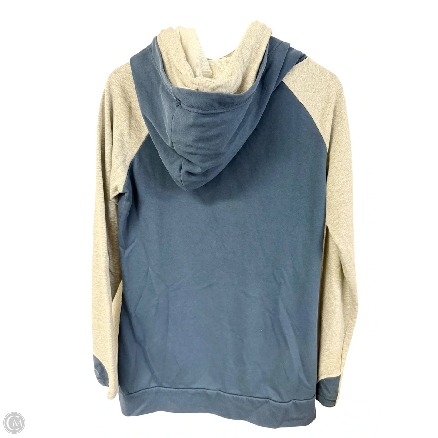 Sweatshirt Hoodie By Clothes Mentor In Blue & Grey, Size: Xxl