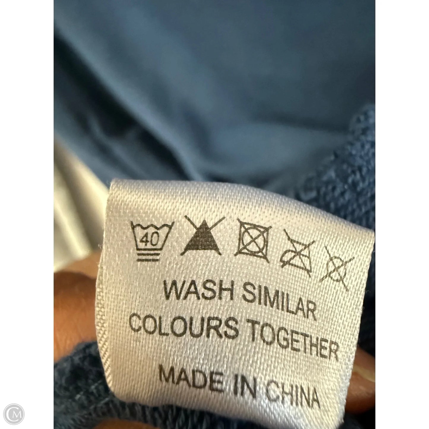 Sweatshirt Hoodie By Clothes Mentor In Blue & Grey, Size: Xxl