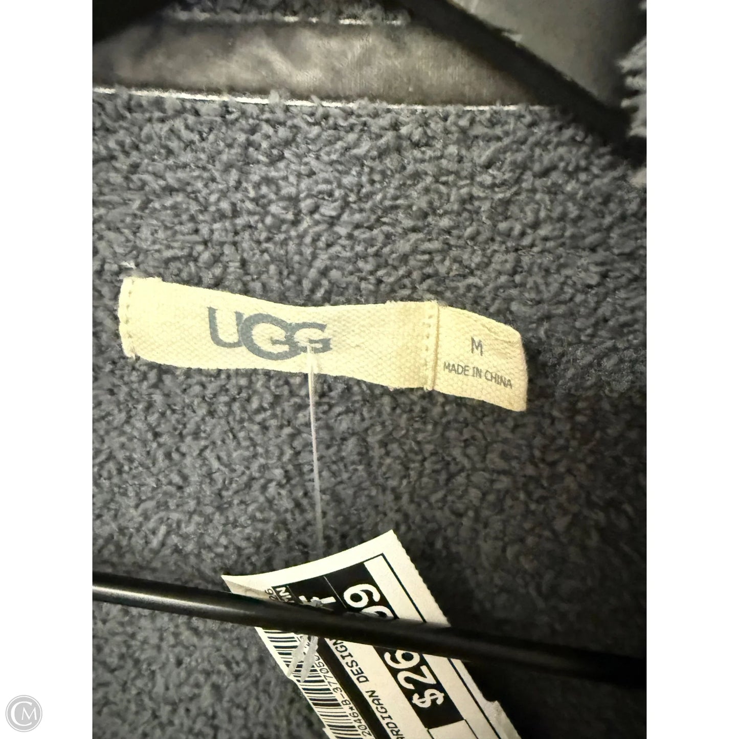 Sweater Cardigan Designer By Ugg In Grey, Size: M