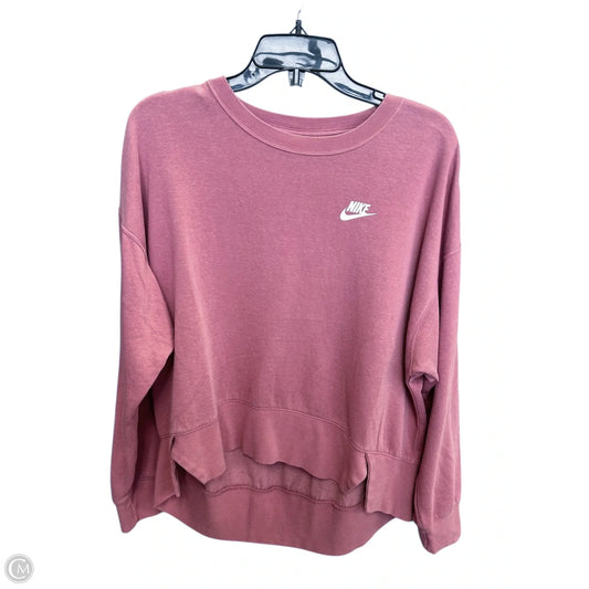 Sweatshirt Crewneck By Nike Apparel In Pink, Size: S