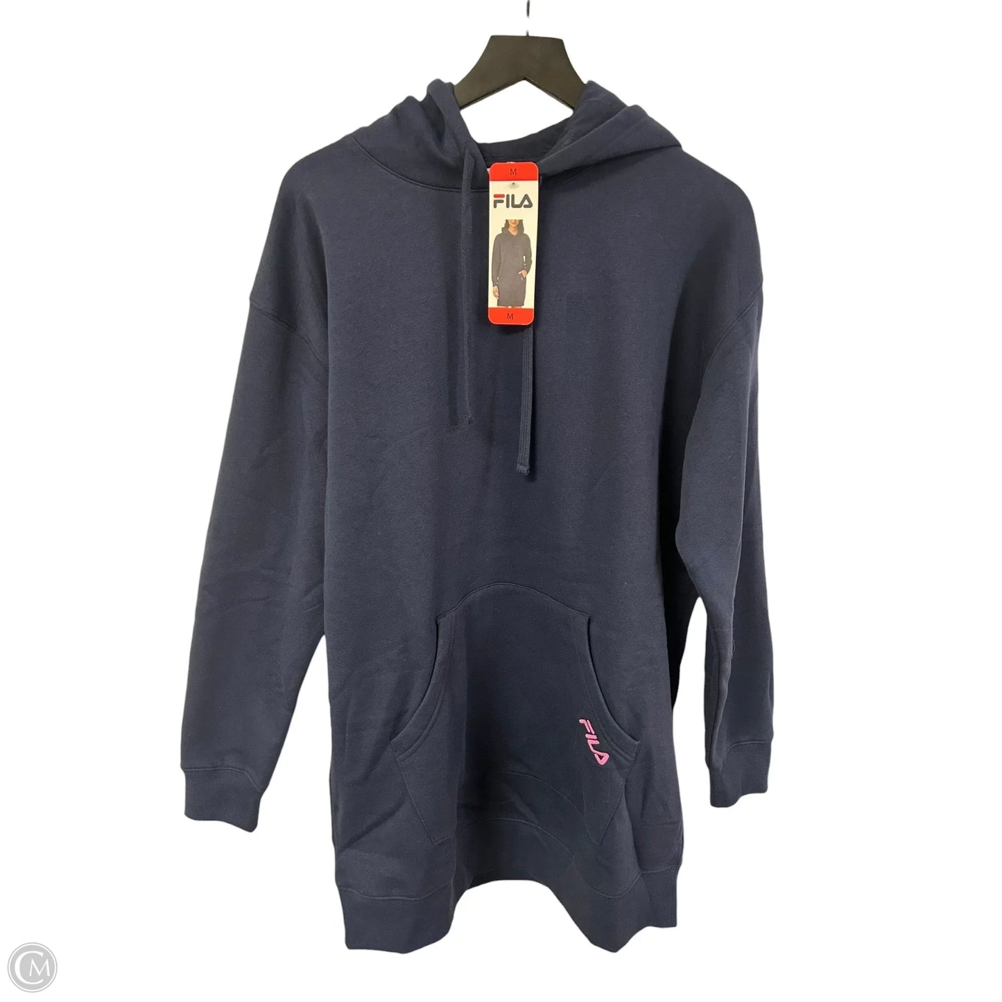 Sweatshirt Hoodie By Fila In Navy, Size: M