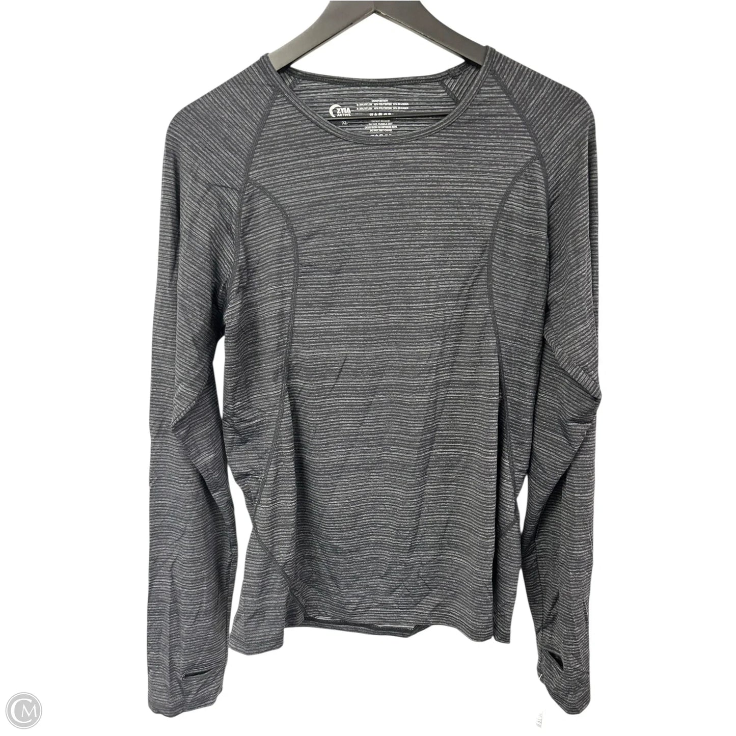 Athletic Top Long Sleeve Crewneck By Zyia In Grey, Size: Xl