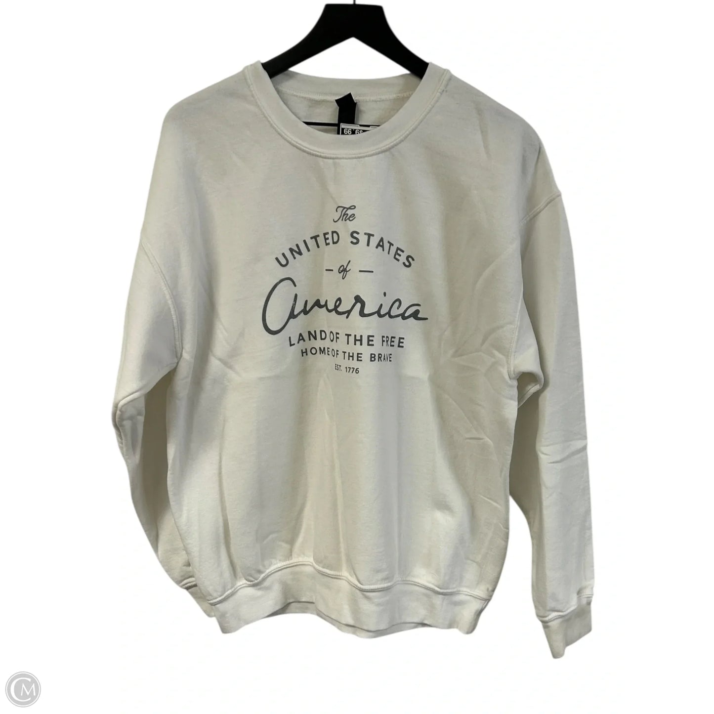 Sweatshirt Crewneck By Gildan In White, Size: L