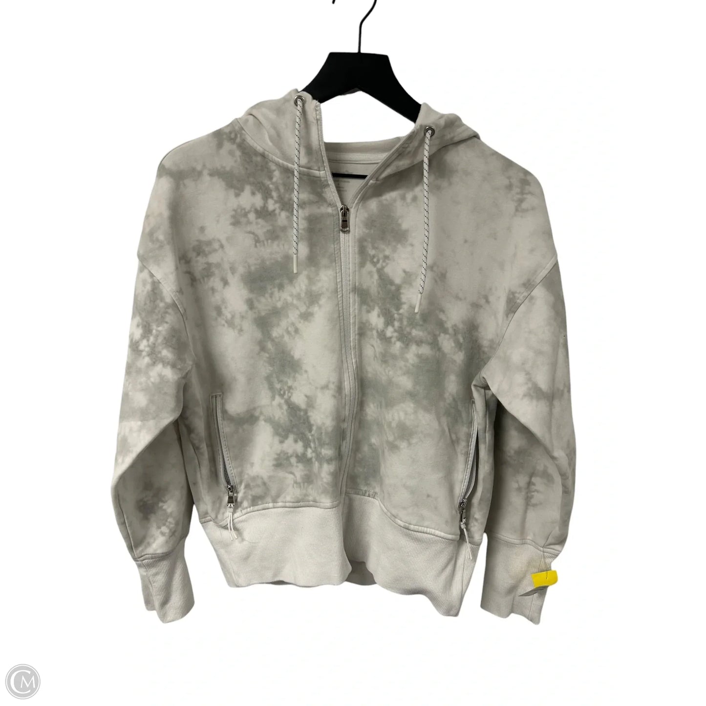 Sweatshirt Hoodie By Old Navy In Grey & White, Size: S