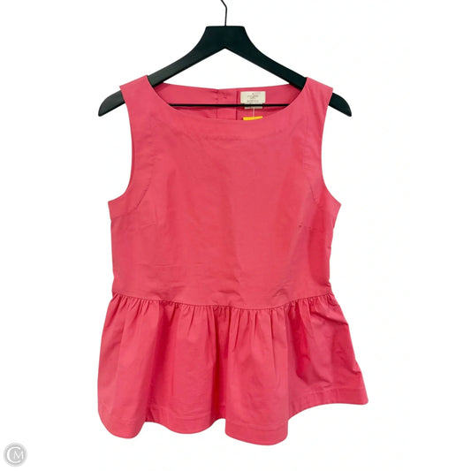 Top Sleeveless Designer By Kate Spade In Pink, Size: 8