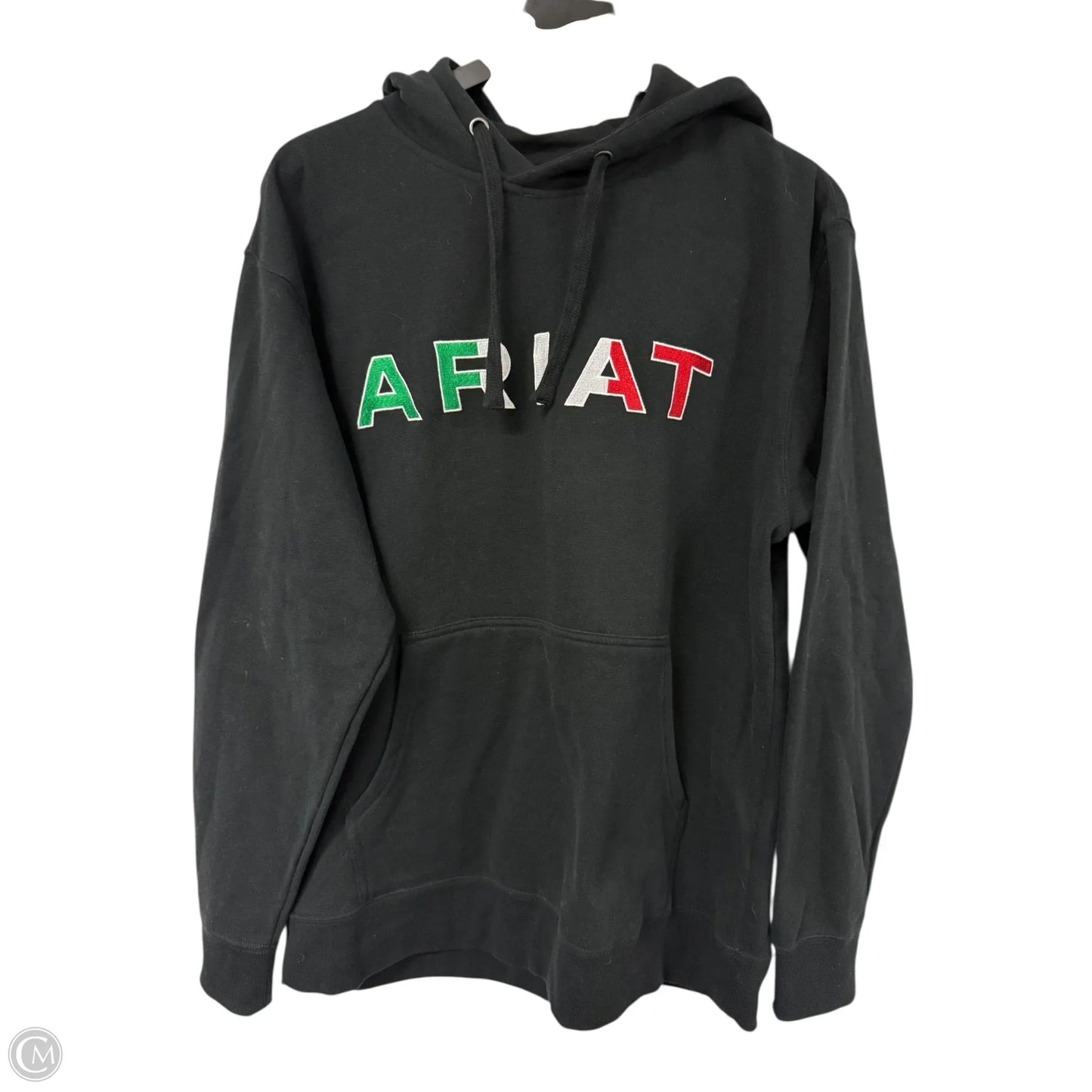Sweatshirt Hoodie By Ariat In Black, Size: L