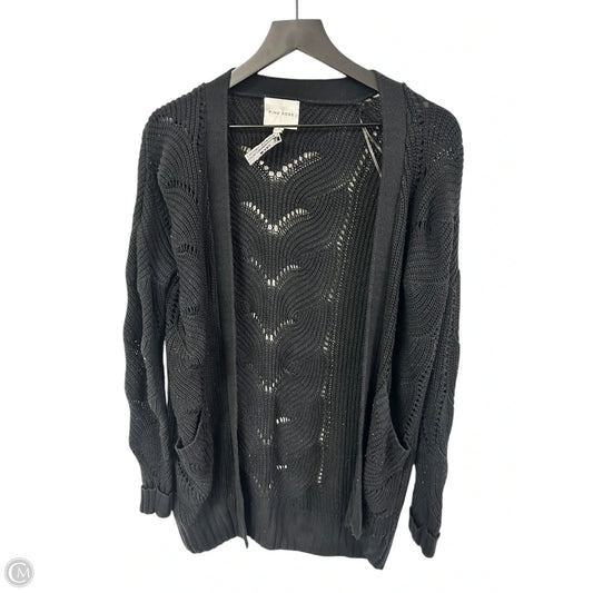 Sweater Cardigan By Pink Rose In Black, Size: S