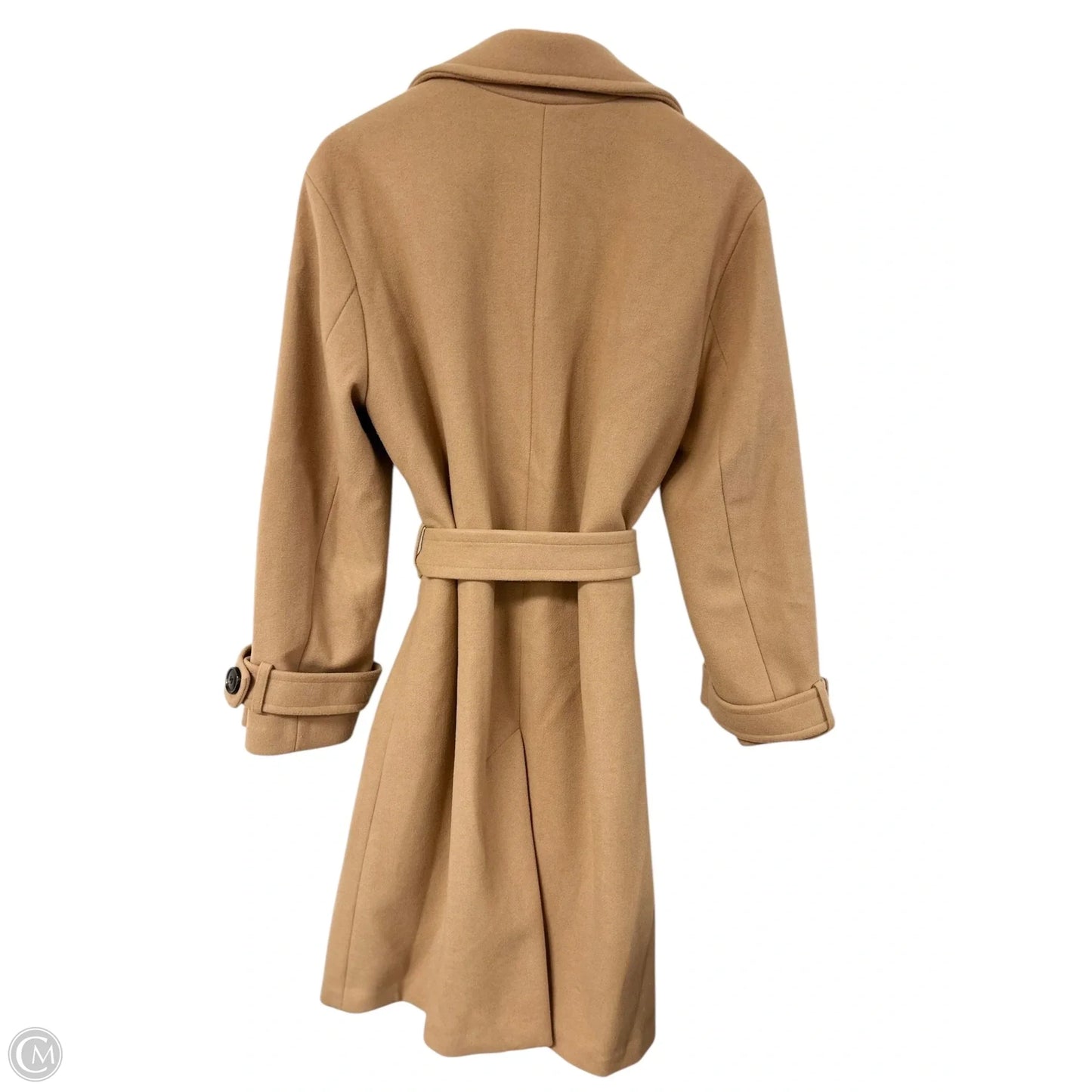 Coat Trench Coat By Liz Claiborne In Tan, Size: L