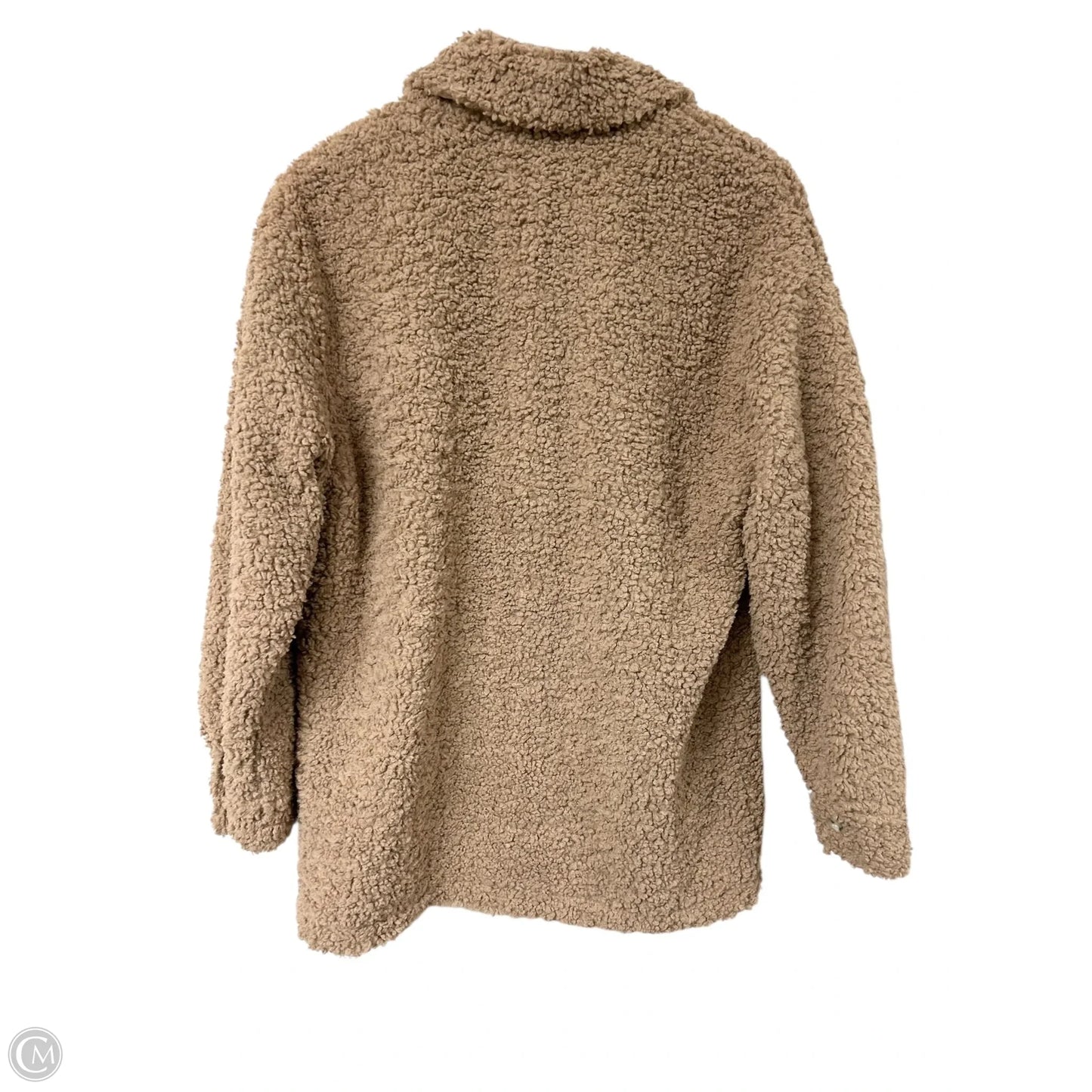 Coat Faux Fur & Sherpa By Cmc In Tan, Size: S