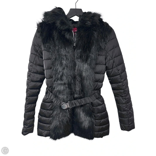 Coat Puffer & Quilted By Guess In Black, Size: S