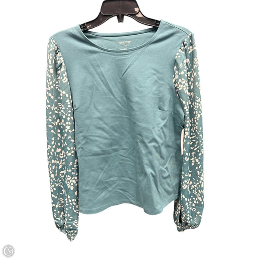 Top Long Sleeve By Nine West In Blue, Size: M