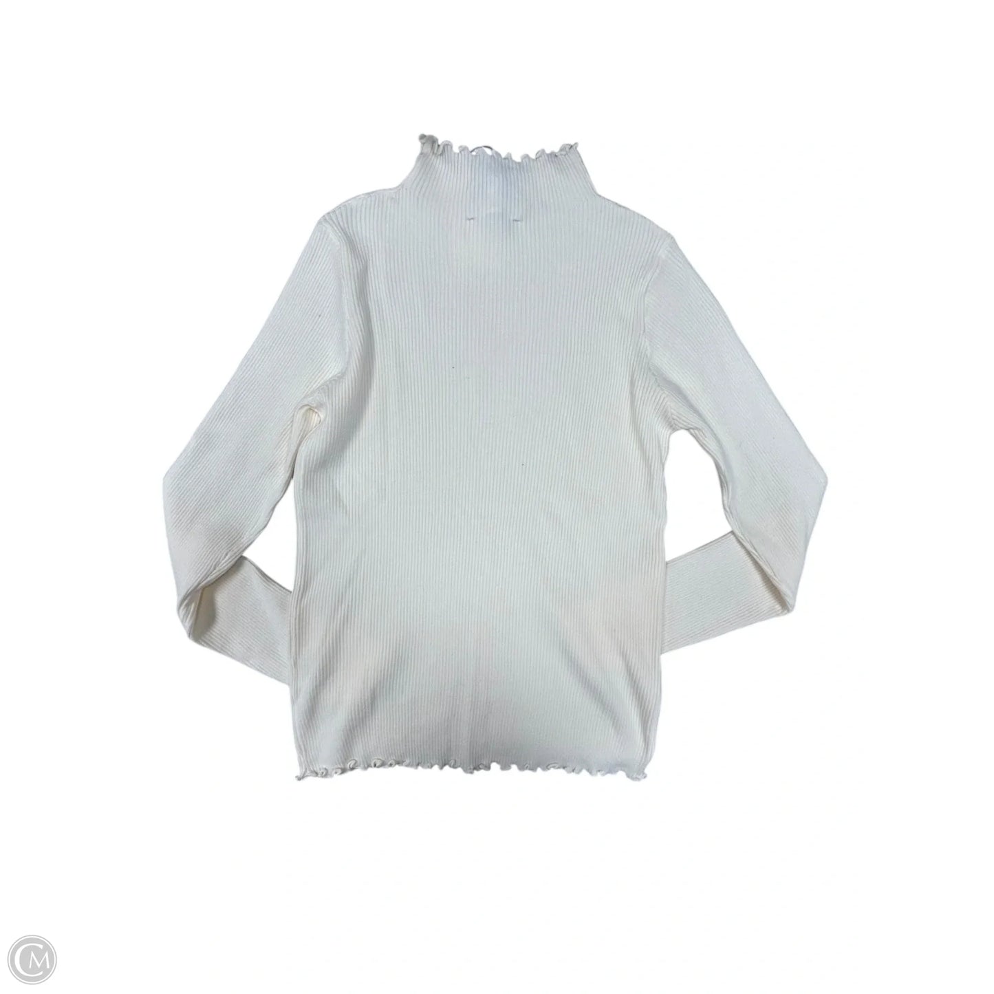 Top Long Sleeve Basic By Clothes Mentor In Cream, Size: L