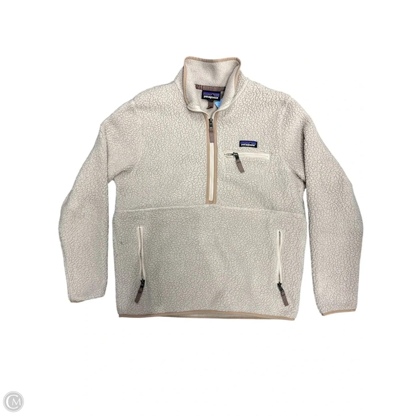 Sweatshirt Collar By Patagonia In Tan, Size: M