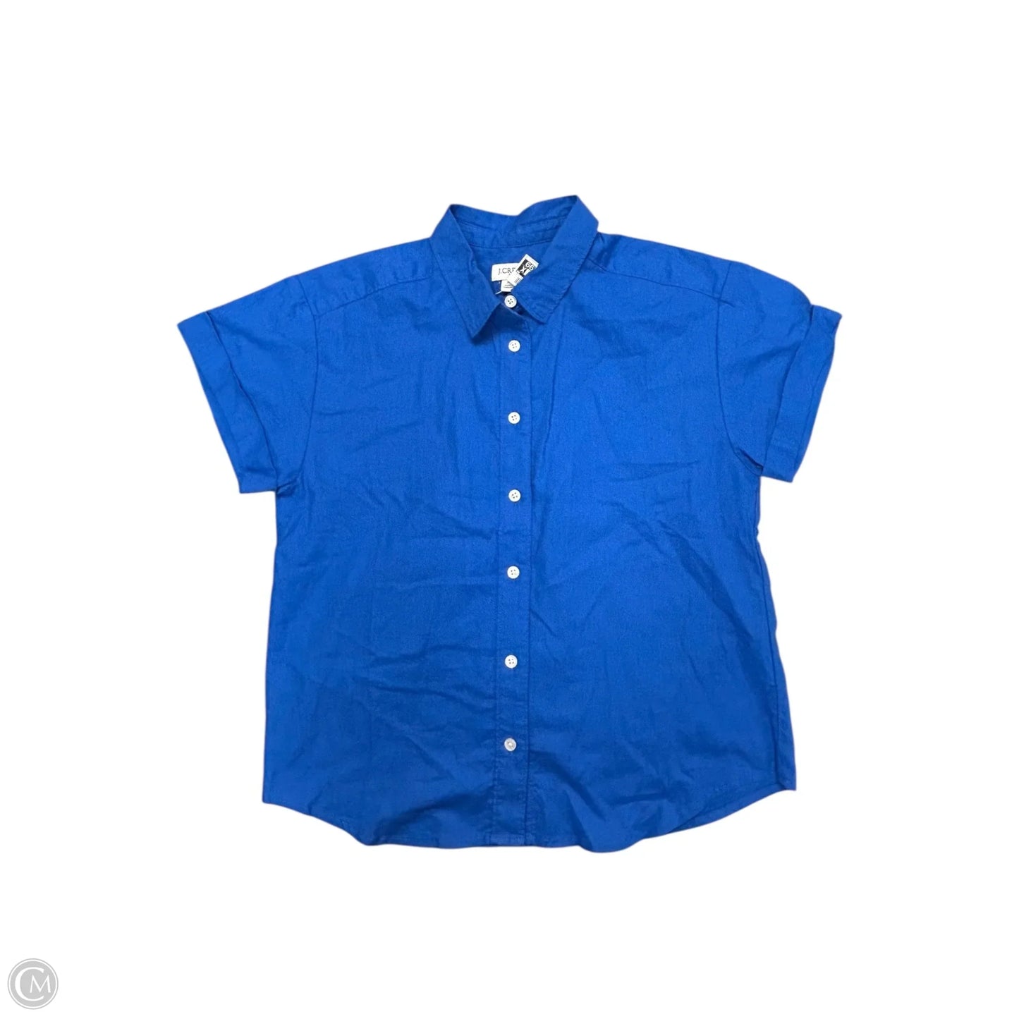 Blouse Short Sleeve By J. Crew In Blue, Size: Xs