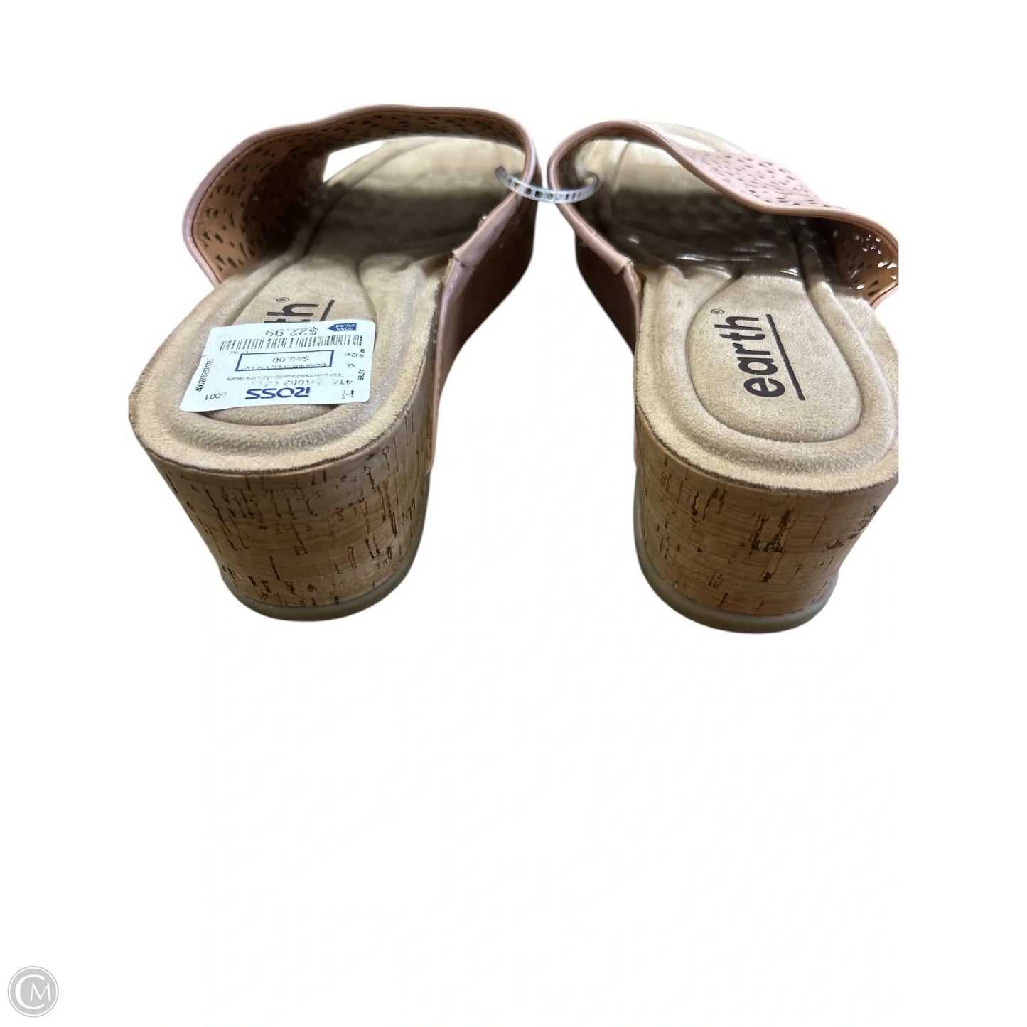 Sandals Heels Wedge By Earth In Pink, Size: 9