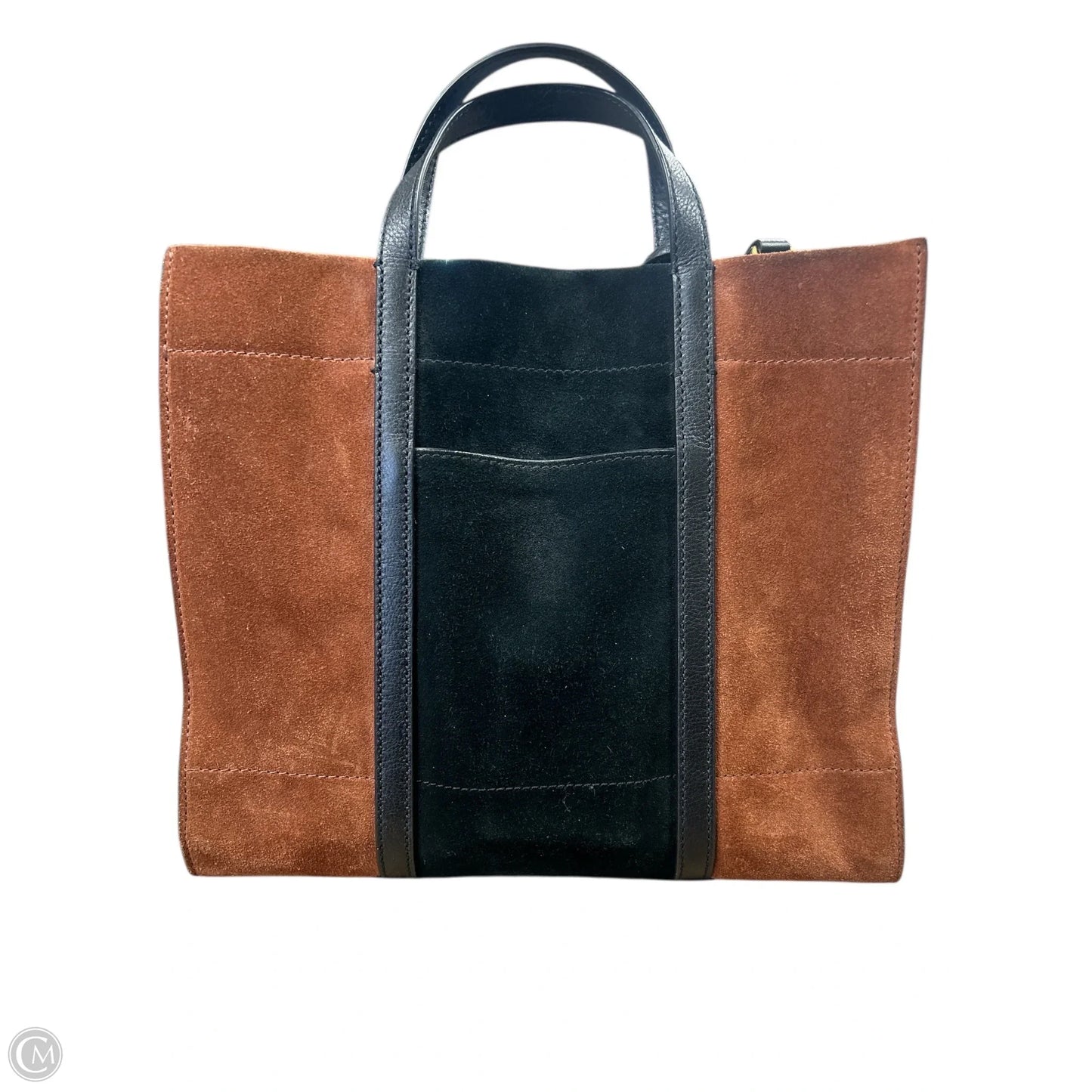 Handbag Leather By Fossil, Size: Medium